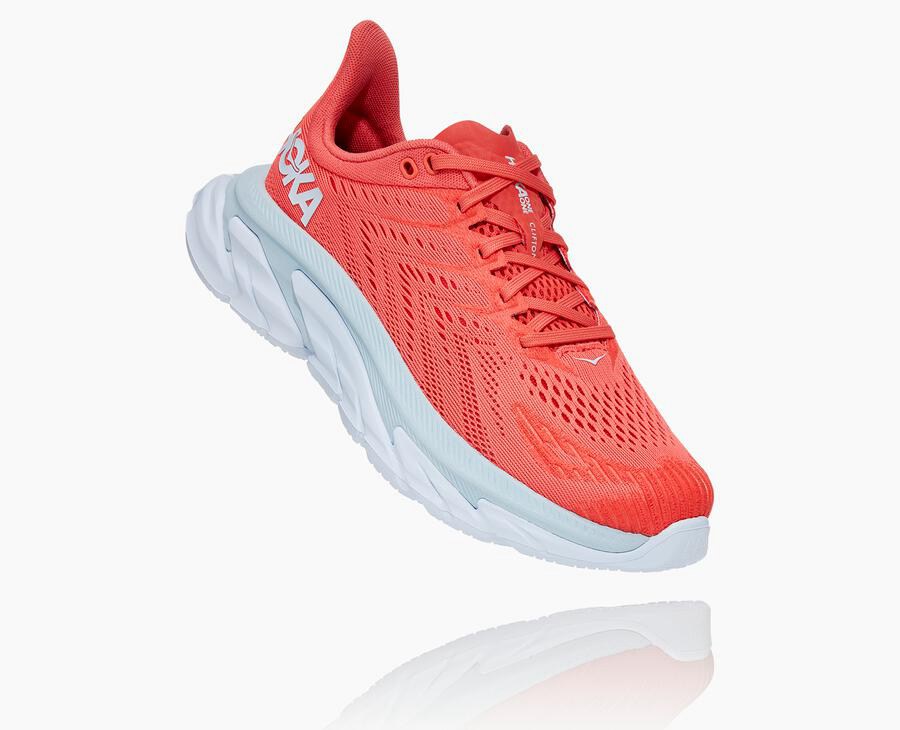 Hoka One One Tenisky Damske Červené/Biele - Clifton Edge - 75483-NODV